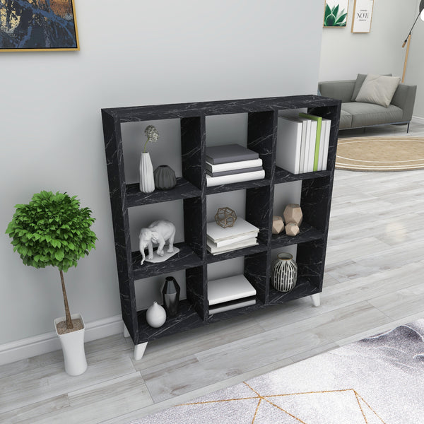 Libreria 'Svedala' Scaffale da Terra con 9 Scomparti Aperti a Forma di Cubo Mobile Espositore - Vari Colori [en.casa] 