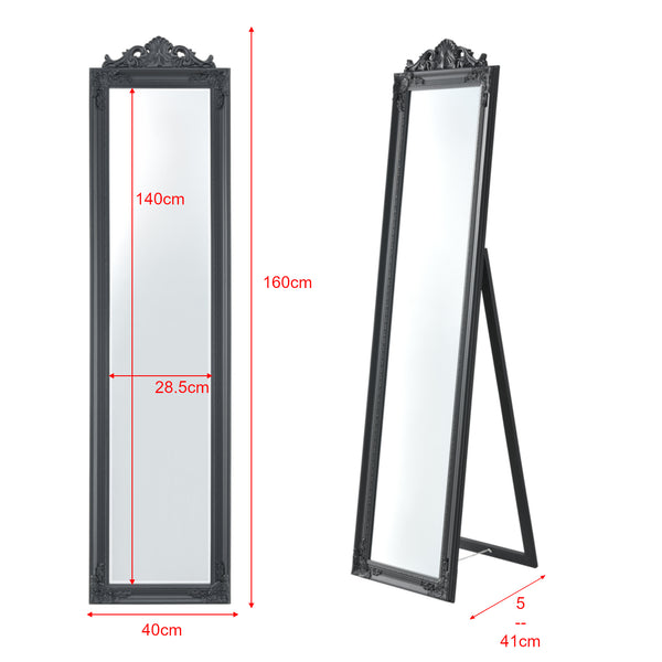 Specchio da Terra Arezzo a Figura Intera 160 x 40 cm Cornice in Eucalipto [en.casa]