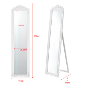 Specchio da Terra Arezzo a Figura Intera 160 x 40 cm Cornice in Eucalipto [en.casa]