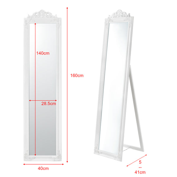 Specchio da Terra Arezzo a Figura Intera 160 x 40 cm Cornice in Eucalipto [en.casa]