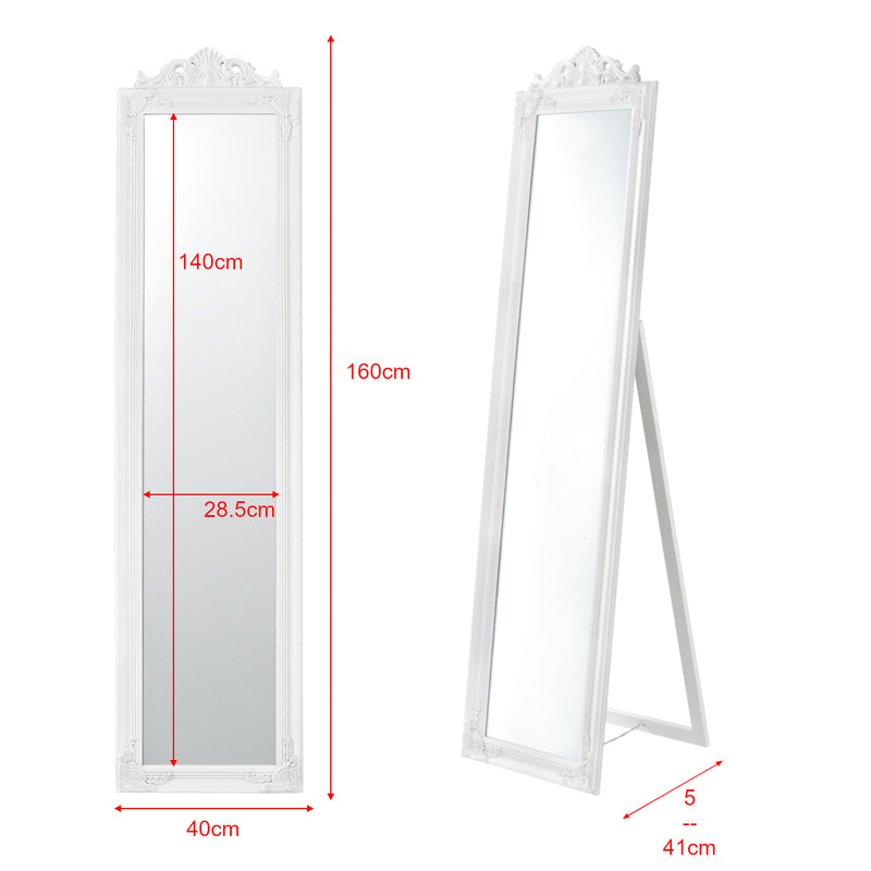 Schizzo in scala Specchio da Terra Arezzo a Figura Intera 160 x 40 cm Cornice in Eucalipto [en.casa]