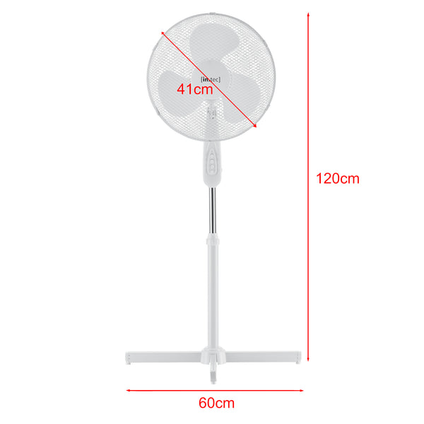 Ventilatore da terra Antrim Ø 41 cm con 3 velocità in diversi colori en.casa