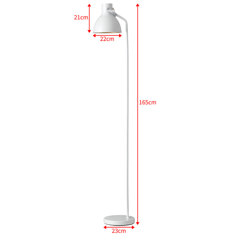 Schizzo in scala Lampada da Terra 'Belfast' Piantana in Metallo con Paralume Girevole - Altezza 165 cm - Vari Colori [lux.pro] 