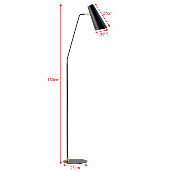 Lampada da Terra 'Norwich' Piantana in Metallo con Paralume a Cono Girevole - Vari Colori [lux.pro]