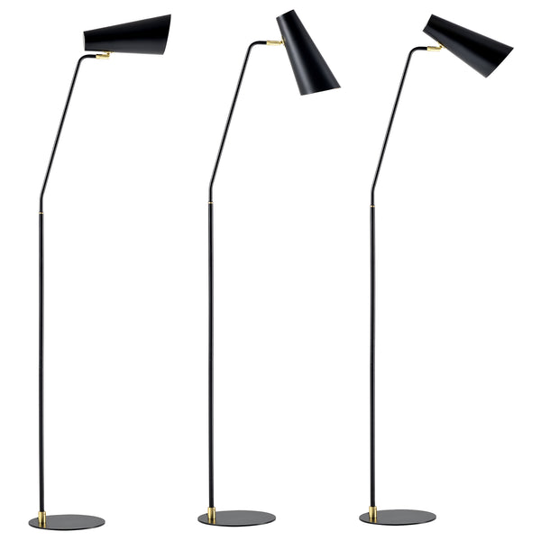 Lampada da Terra 'Norwich' Piantana in Metallo con Paralume a Cono Girevole - Vari Colori [lux.pro]