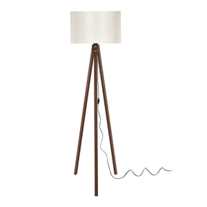 Lampada da Terra 'Rochester' a Treppiedi con Paralume in Tessuto/PVC - Vari colori [lux.pro]