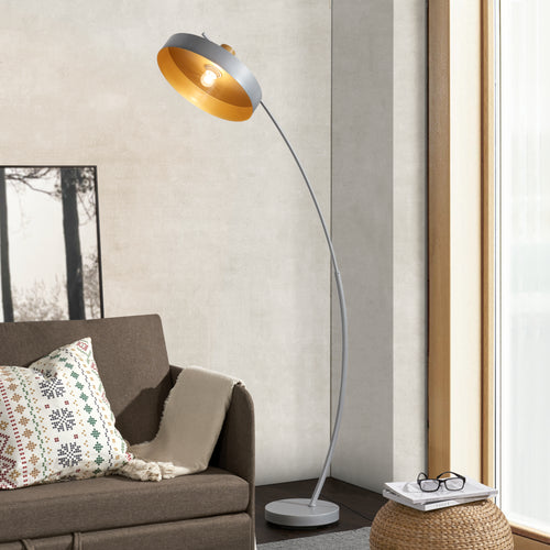 Lampada ad arco Stafford grigia [lux.pro] - premiumXL