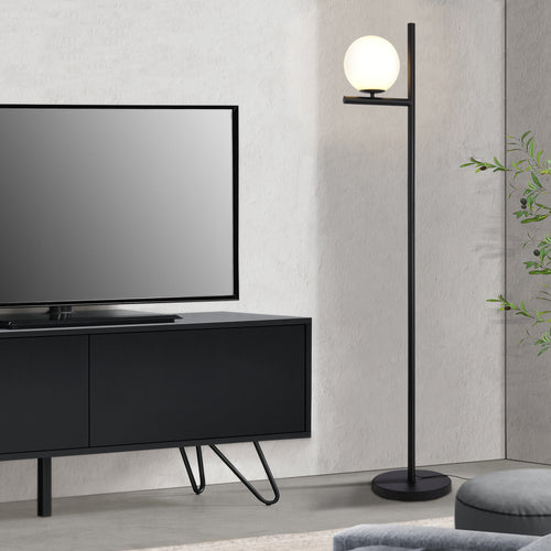 Lampada da terra Aberdaron Nero / Bianco [lux.pro] - premiumXL
