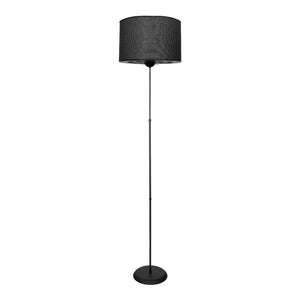Lampada da Terra 'Malmesbury' Alta 145 cm Lampada a Stelo Diritto Piantana Classica con Paralume Cilindrico - Nero - lux.pro