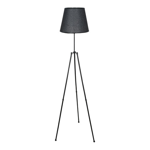Lampada da terra Musselburgh 1 x E27 Metallo Nero [lux.pro]