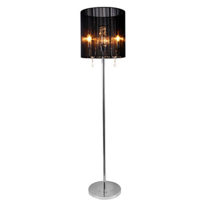 [lux.pro] Lampada da terra - Fabrica - (3 x base E14)(167 cm x Ø 40 cm) lampada a stelo lampada da terra stanza salotto nero
