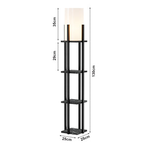 Lampada da terra Stourbridge con ripiani [lux.pro]