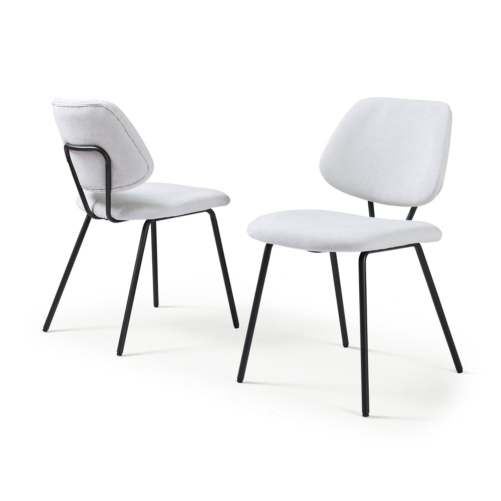 Set di sedie da pranzo Köma in tessuto intrecciato [en.casa]