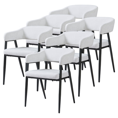 Set Kohlmand di Sedie Imbottite da Sala Pranzo con Rivestimento in Tessuto [en.casa]