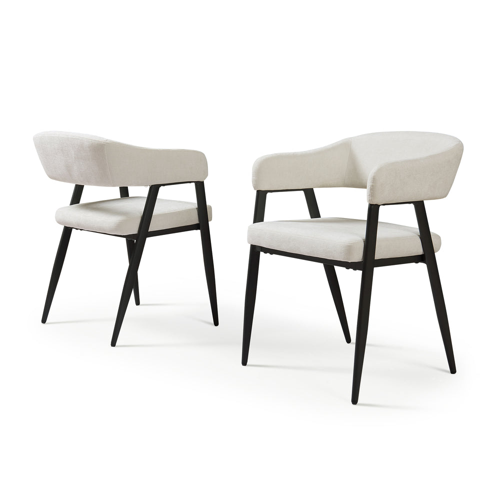 Set Kohlmand di Sedie Imbottite da Sala Pranzo con Rivestimento in Tessuto [en.casa]