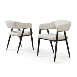 Set Kohlmand di Sedie Imbottite da Sala Pranzo con Rivestimento in Tessuto [en.casa]