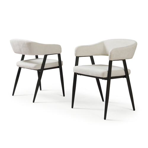 Set Kohlmand di Sedie Imbottite da Sala Pranzo con Rivestimento in Tessuto [en.casa]