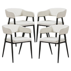 Set Kohlmand di Sedie Imbottite da Sala Pranzo con Rivestimento in Tessuto [en.casa]