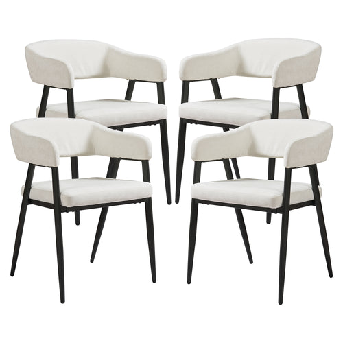 Set Kohlmand di Sedie Imbottite da Sala Pranzo con Rivestimento in Tessuto [en.casa]