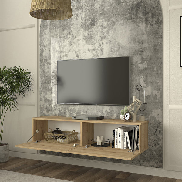 Mobile TV da Parete Nolven con 2 Ante a Ribalta - Vari Colori e Misure [en.casa]