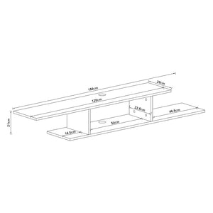 Mensola TV Støvring Sospesa a Muro 21 x 150 x 25 cm Vari Colori [en.casa] 