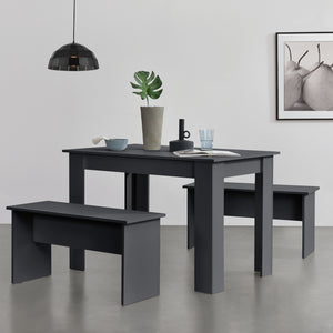 Set Hokksund per Sala da Pranzo Tavolo e 2 Panche - Vari Colori [en.casa]