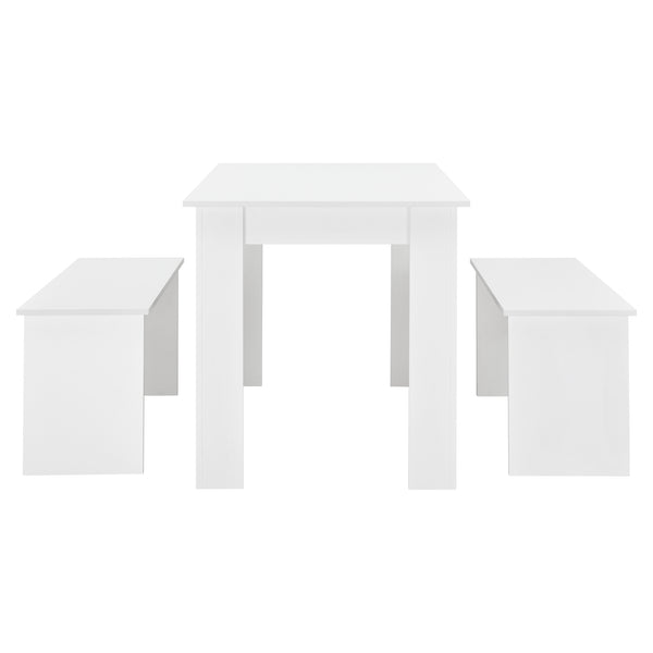 Set Hokksund per Sala da Pranzo Tavolo e 2 Panche - Vari Colori [en.casa]