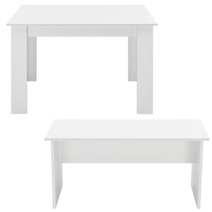 Set Hokksund per Sala da Pranzo Tavolo e 2 Panche - Vari Colori [en.casa]