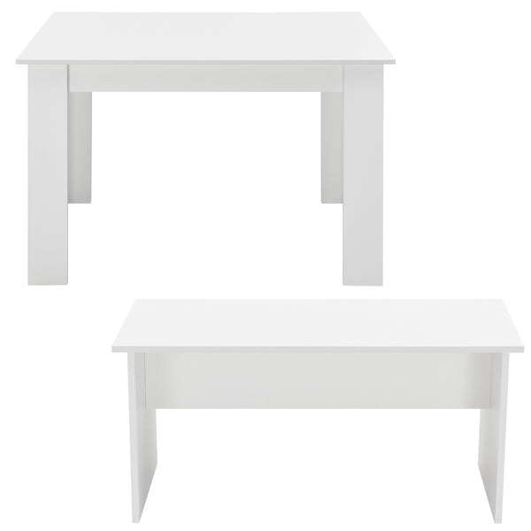 Set Hokksund per Sala da Pranzo Tavolo e 2 Panche - Vari Colori [en.casa]
