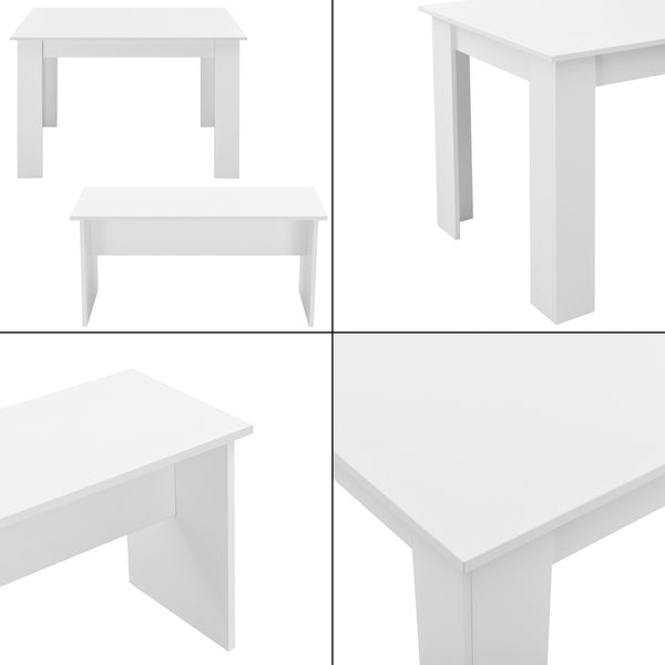 Set Hokksund per Sala da Pranzo Tavolo e 2 Panche - Vari Colori [en.casa]