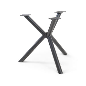 Struttura per tavolo Viserinna acciaio 94,5x94,5x73 cm nero [en.casa] - premiumXL