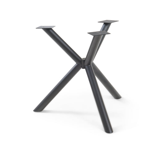 Struttura per tavolo Viserinna acciaio 94,5x94,5x73 cm nero [en.casa] - premiumXL