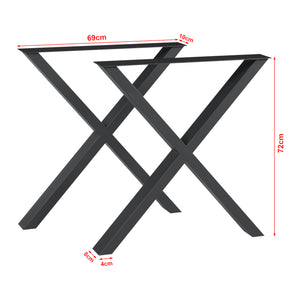 Struttura del tavolo set da 2 Greith nero [en.casa]