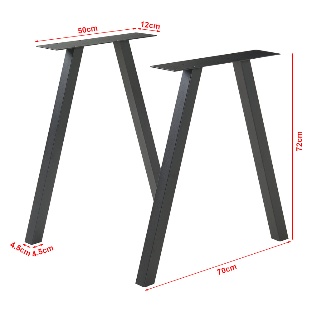 Set di 2 Gambe Heustreu per Mobili Fai da Te - Acciaio Nero [en.casa]