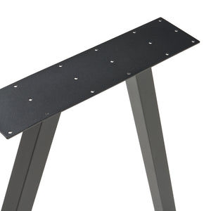 Set di 2 Gambe Heustreu per Mobili Fai da Te - Acciaio Nero [en.casa]