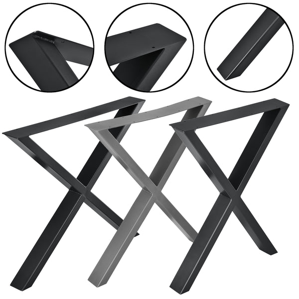 Struttura del tavolo Greith set da 2 a forma di X in vari colori e dimensioni [en.casa]