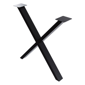 Set di 2 Gambe DIY 'Høng' 2 Gambe per Mobili 'Fai da te' a Forma di X - Nero, opaco - Varie Misure [en.casa]