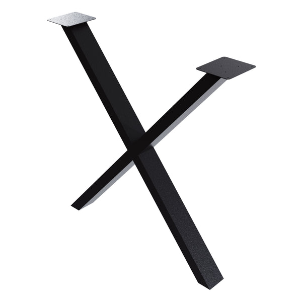 Set di 2 Gambe DIY 'Høng' 2 Gambe per Mobili 'Fai da te' a Forma di X - Nero, opaco - Varie Misure [en.casa]