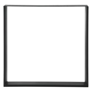 Set di 2 Gambe in Acciaio per Tavolo/Scrivania Fai da Te - Vari Misure - 2 Gambe di Forma Rettangolare - Nero Opaco