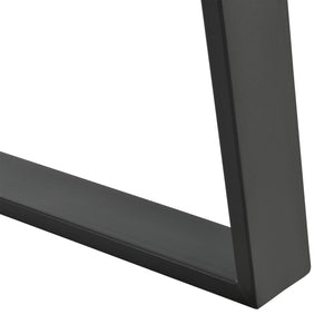 Set di 2 Gambe in Acciaio per Tavolo/Scrivania Fai da Te - Vari Misure - 2 Gambe di Forma Rettangolare - Nero Opaco