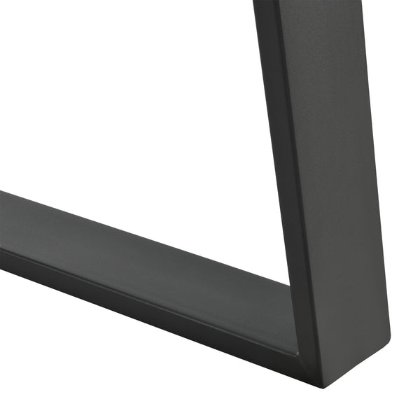 Set di 2 Gambe in Acciaio per Tavolo/Scrivania Fai da Te - Vari Misure - 2 Gambe di Forma Rettangolare - Nero Opaco