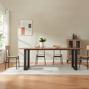 Telaio per Tavolo 'Fai da Te' Vestmalu Struttura a Gambe Rettangolari - Nero - Varie Misure [en.casa]