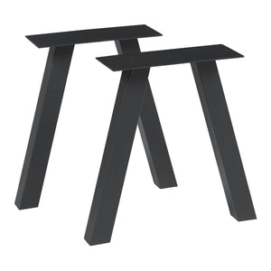 Struttura del tavolo set da 2 paglia nera [en.casa]