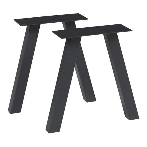 Struttura del tavolo set da 2 paglia nera [en.casa]