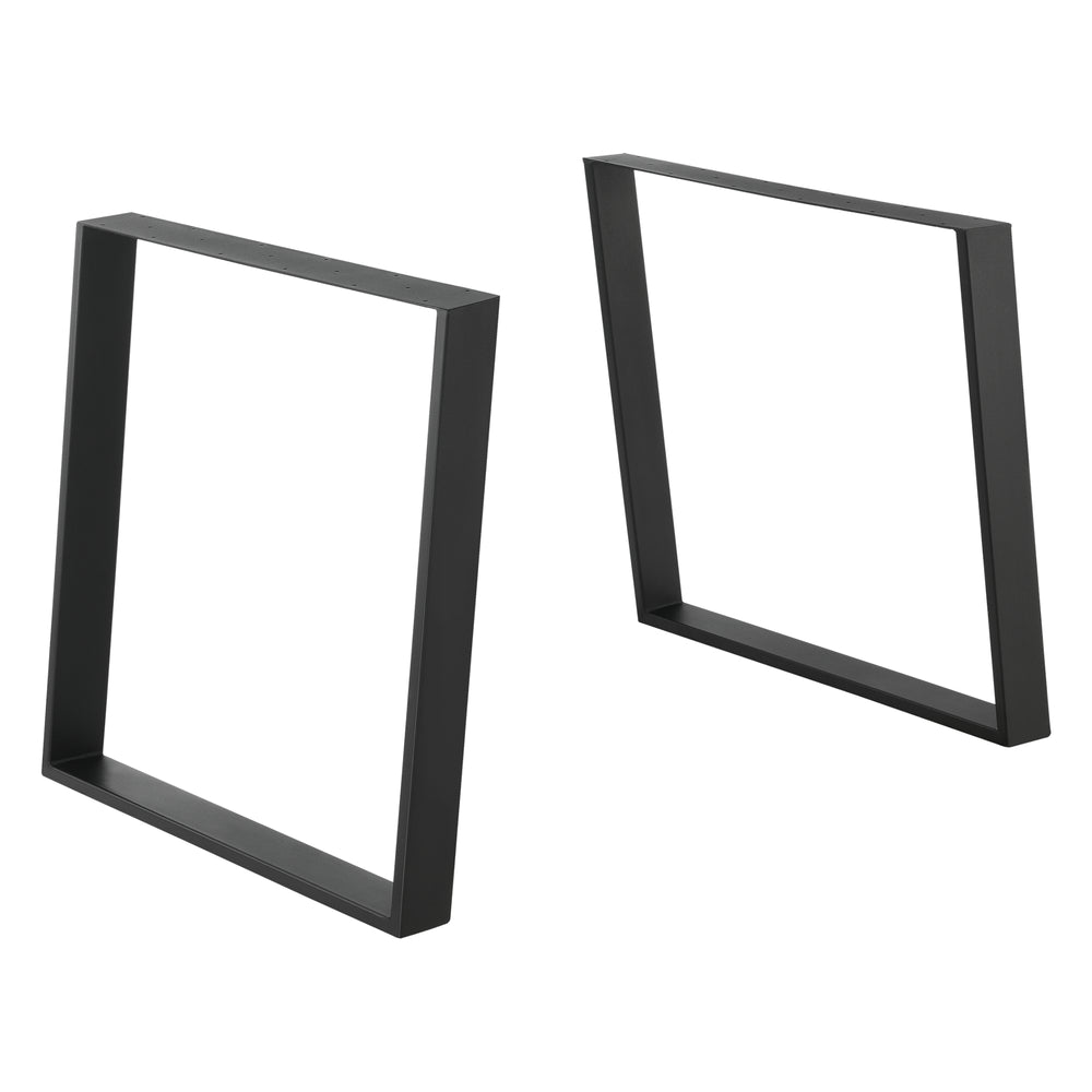 Set di 2 basi per tavolo in diverse dimensioni acciaio nero opaco en.casa - premiumXL