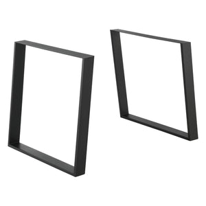 Set di 2 basi per tavolo in diverse misure acciaio nero opaco en.casa - premiumXL