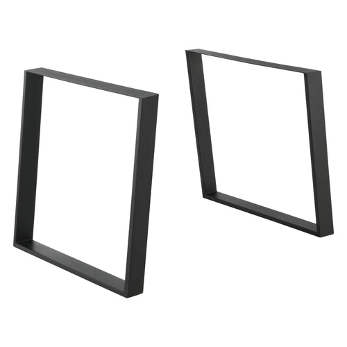 Set di 2 basi per tavolo in diverse misure acciaio nero opaco en.casa - premiumXL