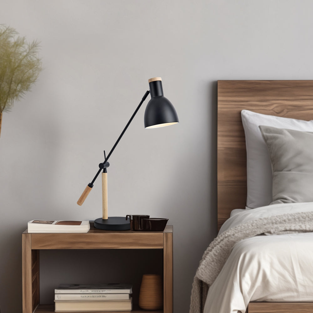 Lampada da tavolo Watford Nero / Color legno [lux.pro] - premiumXL