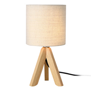 Lampada da tavolo Koblenz E14 Max. 40W con piedi in legno Beige lux.pro - premiumXL