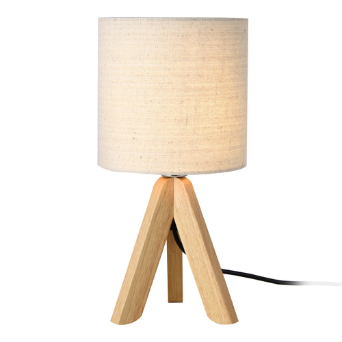 Lampada da tavolo Koblenz E14 Max. 40W con piedi in legno Beige lux.pro - premiumXL